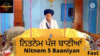 Nitnem 5 Baaniyan | ਨਿਤਨੇਮ ਪੰਜ ਬਾਣੀਆਂ । Fast #waheguru #gurbanivichar #gurbani #nitnem #shorts #wmk screenshot 3