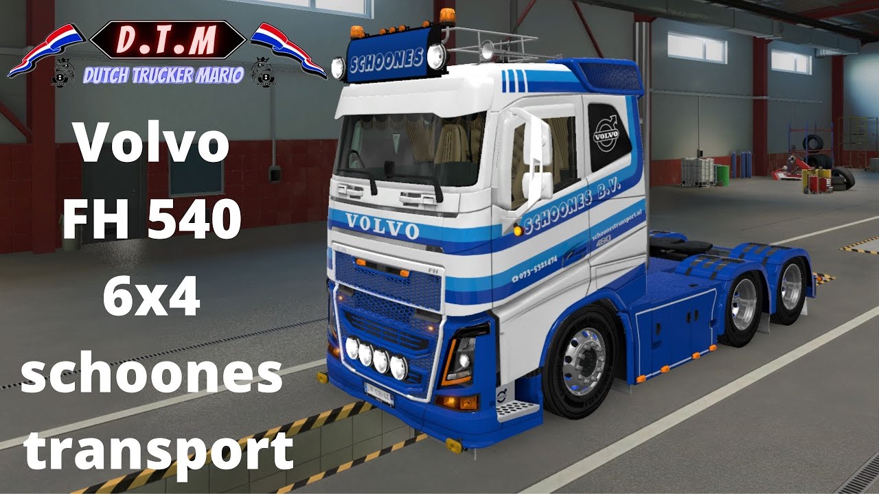 Skin Trans Europe on truck Mercedes-Benz for Euro Truck Simulator 2