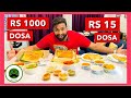Rs 1000 cheap vs expensive dosa food challenge  veggie paaji