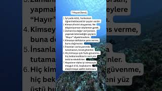 7 Hayat Dersi #güzelsözler #anlamlısözler #özlüsözler #shorts