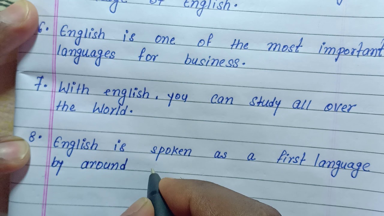 essay on importance of English language | 10 lines essay on English language | easy short essay