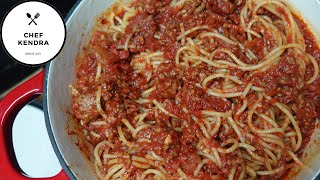 Spaghetti with Meat Sauce! by Chef Kendra Nguyen 2,105 views 1 year ago 3 minutes, 3 seconds
