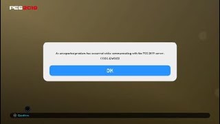 PRO EVOLUTION SOCCER 2019 error 2