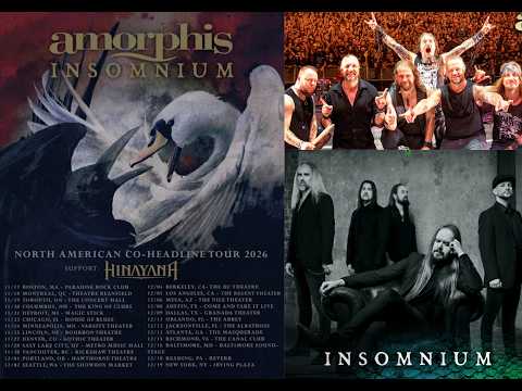 AMORPHIS And INSOMNIUM Fall 2026 North American Tour - dates/venues