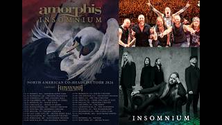 AMORPHIS And INSOMNIUM Fall 2026 North American Tour - dates/venues
