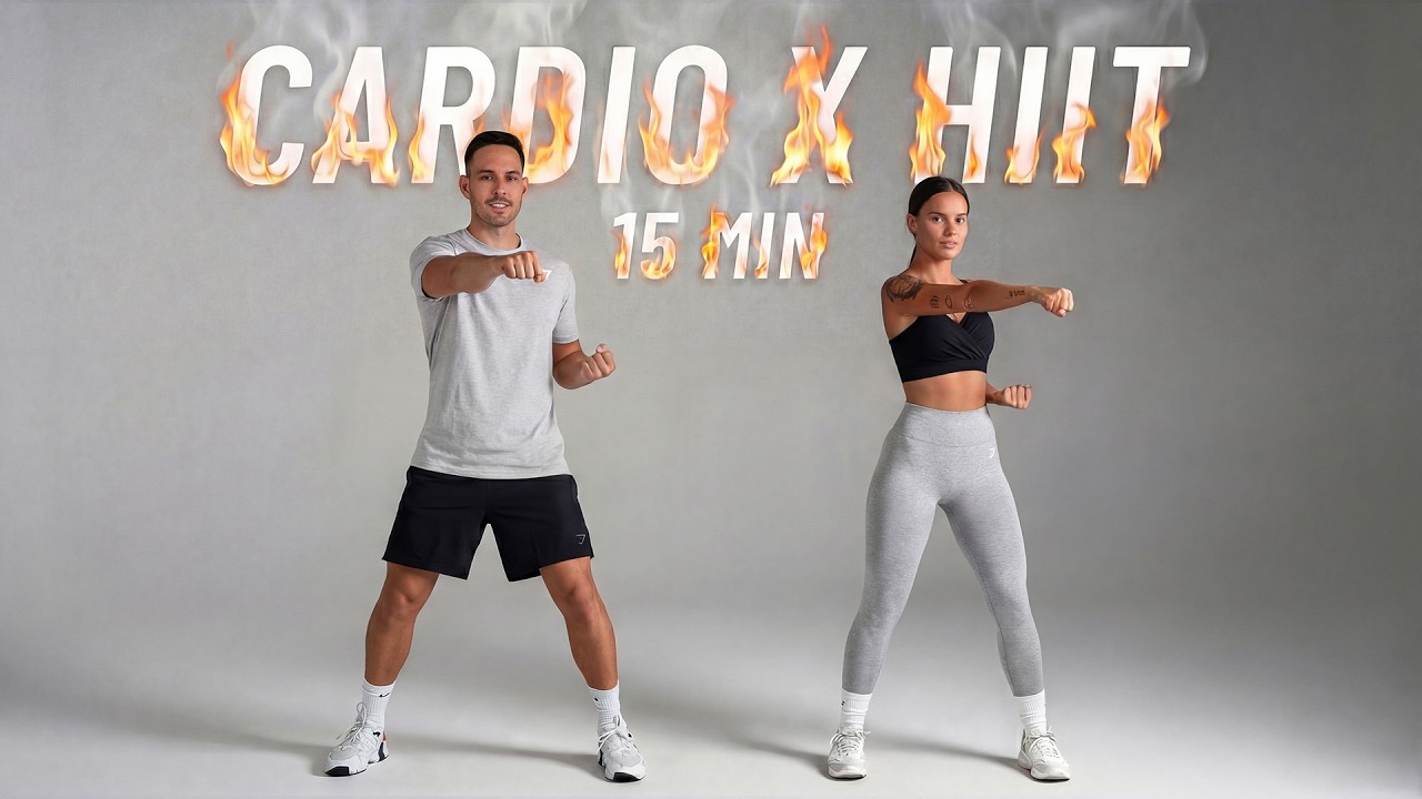 15 MIN CARDIO HIIT WORKOUT - ALL STANDING - Full Body, No Equipment, No Repeat