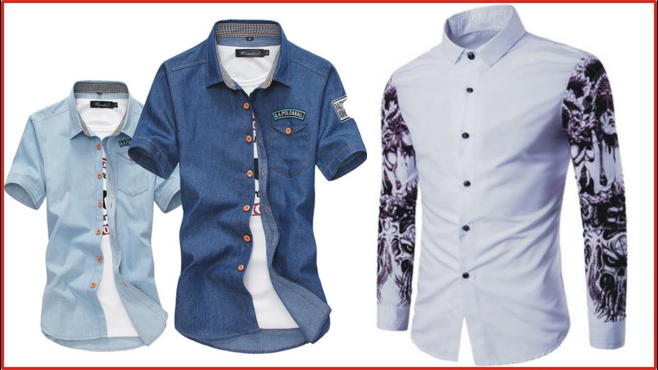 New Brand Denim Shirt Men Stylish Long Sleeve Casual Shirts New Brand Name Shirt YouTube