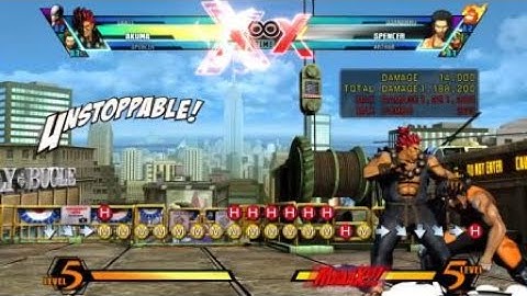 UMVC3: Akuma - Gohadouken Relaunch x Messatsu-Gohado Ungyo Juggle Air Throw Combo