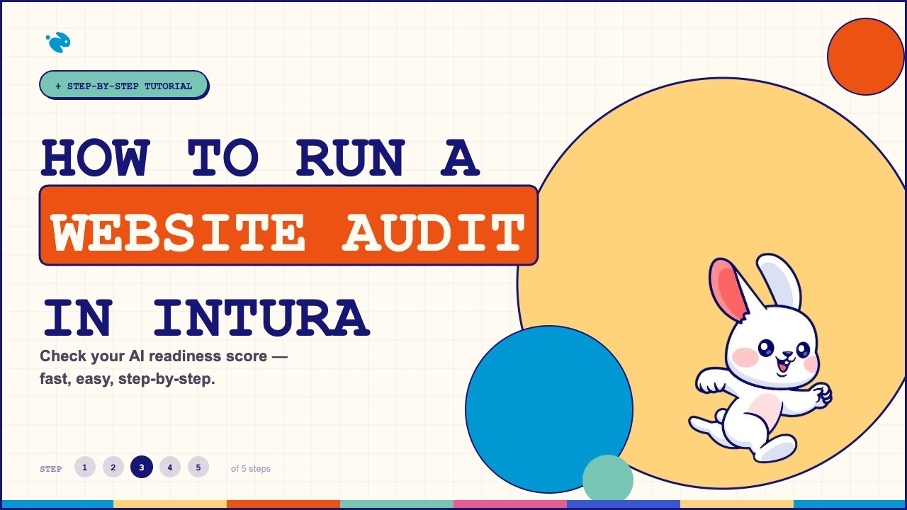 How to Run a Website Audit in Intura | Check Your AI Readiness Score