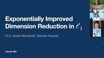 Exponentially Improved Dimension Reduction in l1