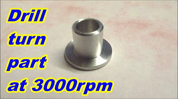 CNC lathe with CAD/CAM turns aluminium, Stub drill, insert for aluminium & Kennametal part tool