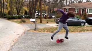Flat Ground BackSide KickFlip Skateboarding!