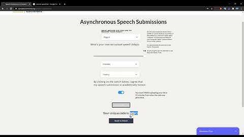 Guide: Asynchronous Speech Submissions