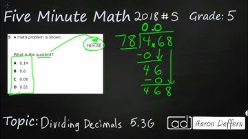 5th Grade STAAR Practice Dividing Decimals (5.3G - #5)