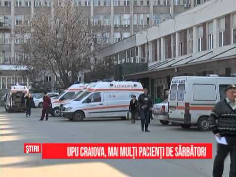 UPU Craiova, mai mulți pacienți de sărbători