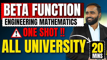 Beta Function|ONE SHOT|Engineering Mathematics 2|Pradeep Giri Sir