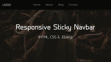 Responsive Sticky Navbar With JQuery | HTML, CSS & JavaScript  2019