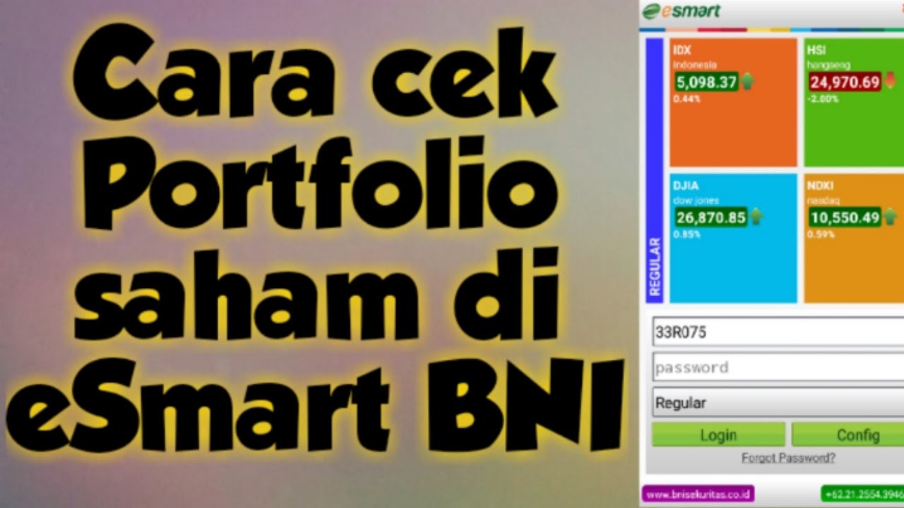 Cara cek portfolio di esmart BNI - YouTube