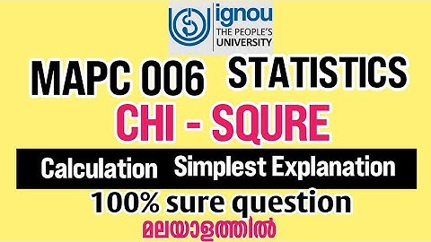 Chi-square Calculation-100% sure question in Term end exam MPC006 Statistics|Detailed Explanation|