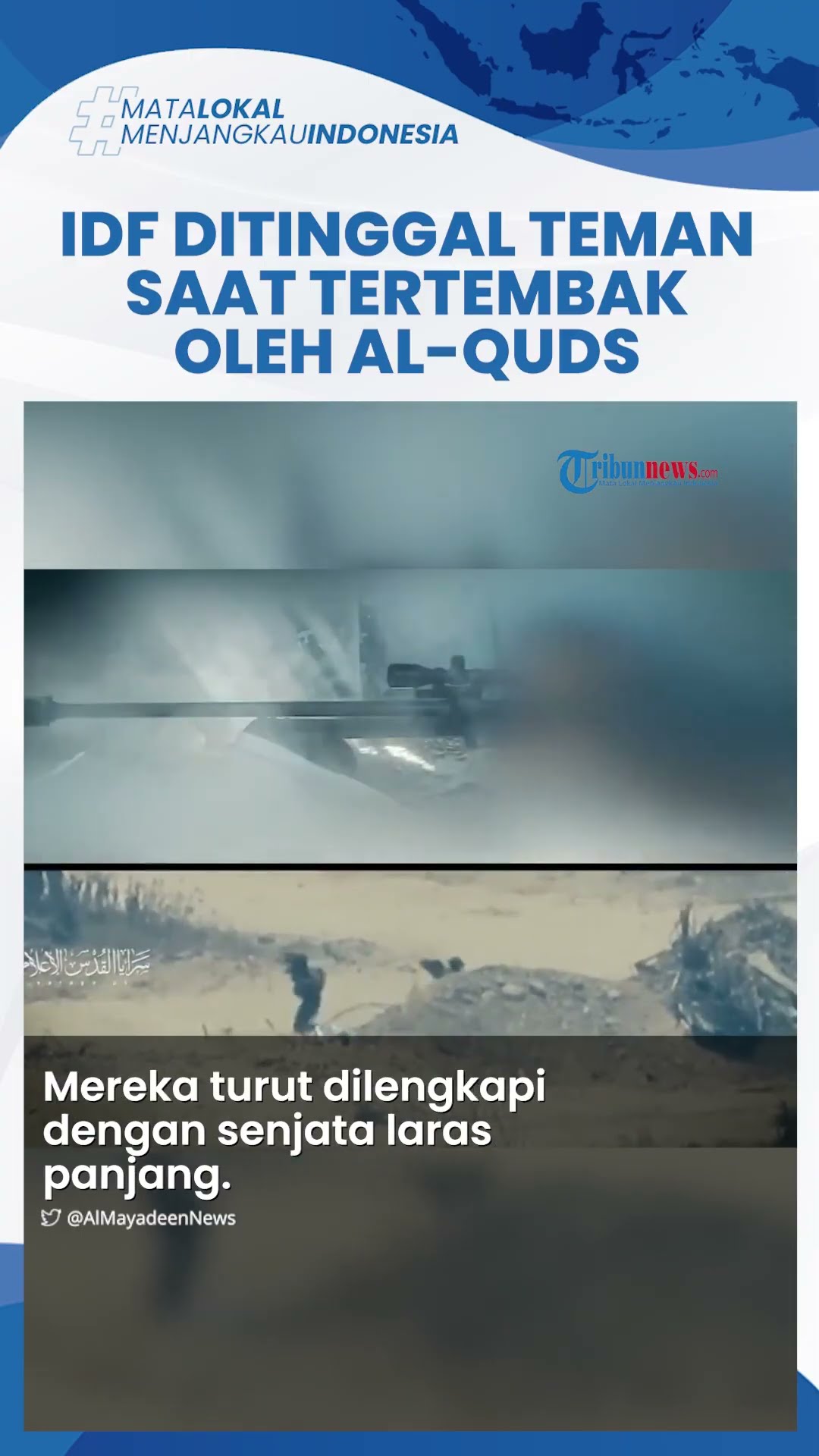 Peluru Panas Brigade Al Quds Tembus Baju Militer Israel, IDF Tersungkur Ditembak saat Coba Sembunyi