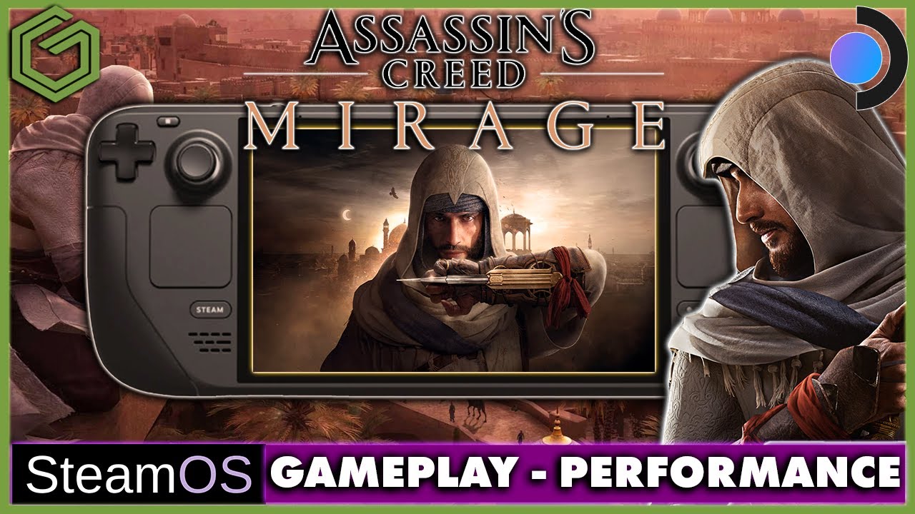 Assassin's Creed Mirage - Steam Deck Performance and Best Settings Gameplay  [SteamOS 3.5] 