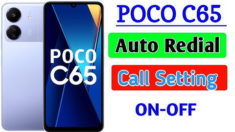 How to enable auto redial call setting in poco c65 | Poco c65 phone me redial setting on kaise kare