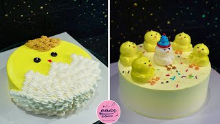 Cute Yellow Chick Cake Decorating Ideas