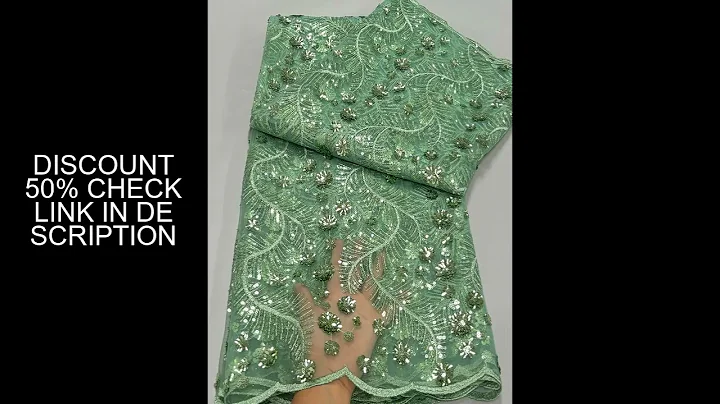 2024 High Quality African Mesh Sequin Lace Fabric 5 Yards French Tulle Lace Nigerian Luxury Sequins