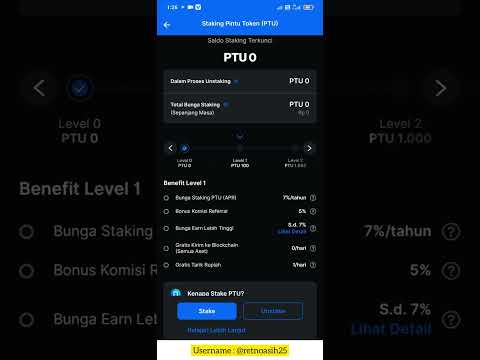 PTU Staking | Tutorial Aplikasi Pintu #InvestasiCryptoJadiGampang #AplikasiPintu