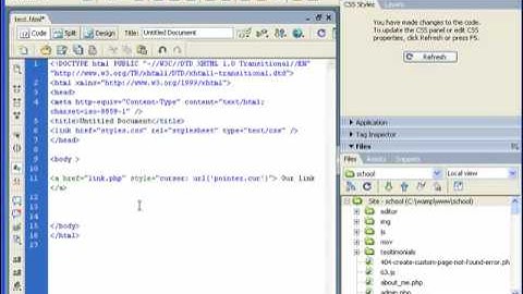 HTML tutorial: How to change the mouse pointer cursor on a web page