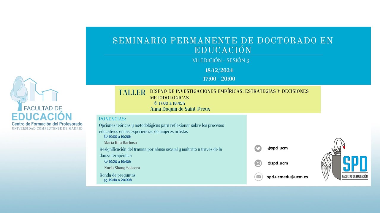 Seminario Permanente Doctorado - Sesión III de la VII edición. 18 ...