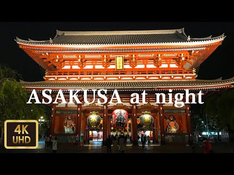DJI Osmo Pocket -夜の浅草を散歩 Walking Asakusa At Night【4K】【April 2019】