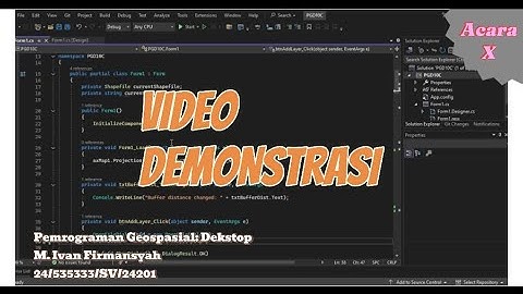 Video Demonstrasi Praktikum Pemrograman Geospasial: Dekstop | Acara 10 | M. Ivan Firmansyah-24201