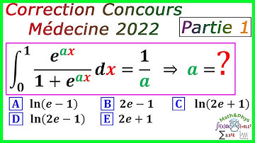 Correction Concours Médecine - Concours Médecine 2022 - [Partie 1]