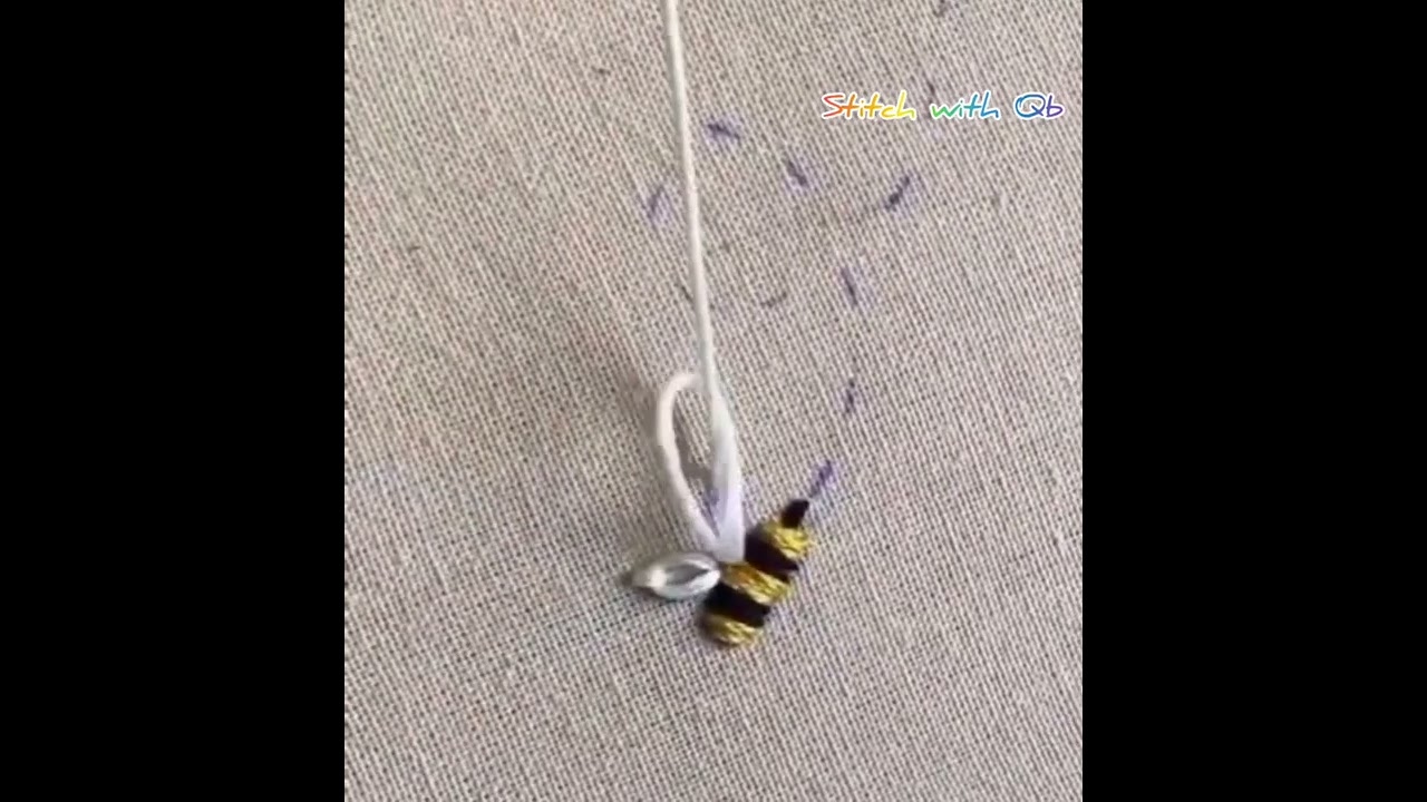 Hand embroidery :simple honey Bee Embroidery| simple embroidery design for beginners
