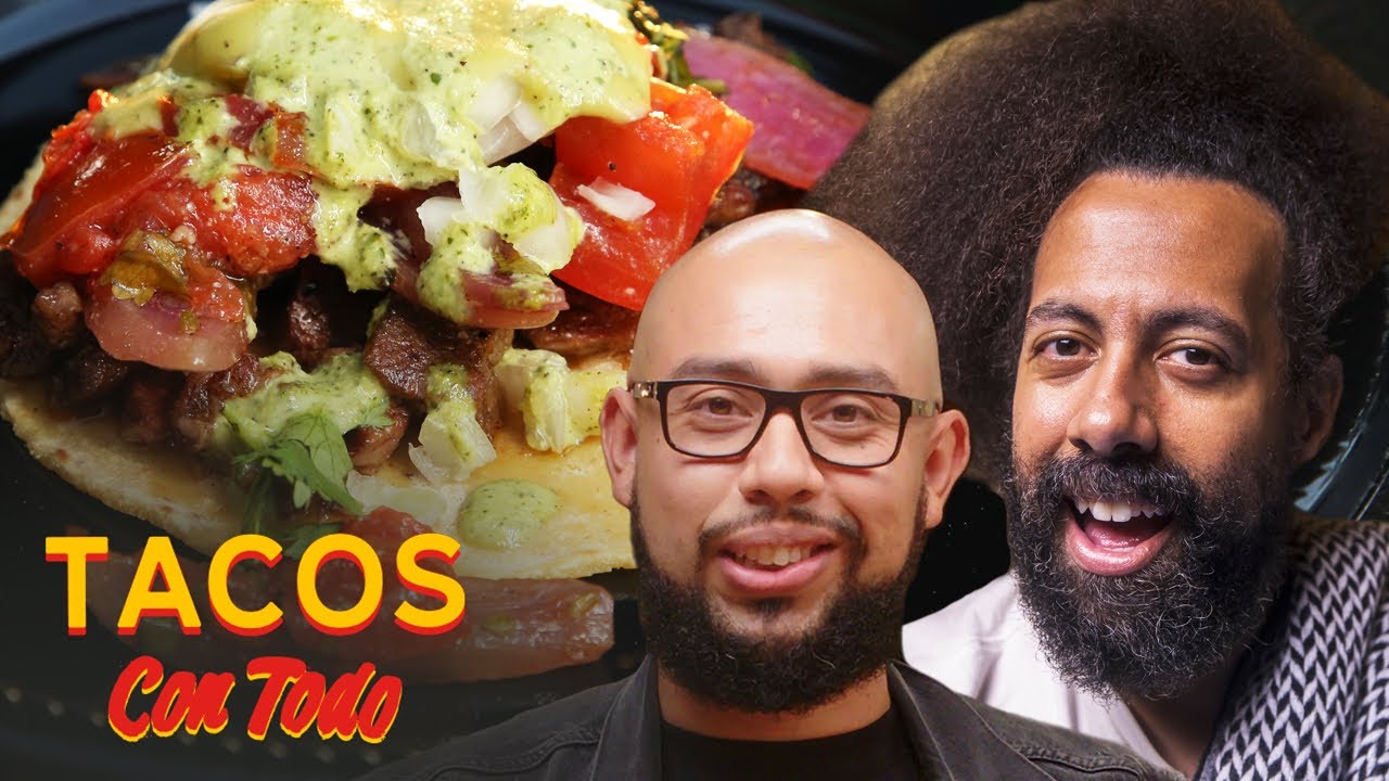 Reggie Watts Beatboxes While Eating Peruvian-Style Tacos | Tacos Con Todo | First We Feast