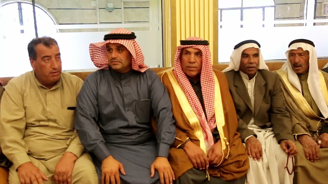 استقبال راعي الجزيرة حميدي الدهام الهادي في قصرة وفد من شيوخ ووجهاء قبيلة بني سبعة من سوريا والعراق