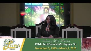 CSM (RET) Earnest Merle Haynes, Sr.  - March 13, 2025
