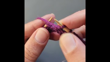 Continental knitting,  purl stitch