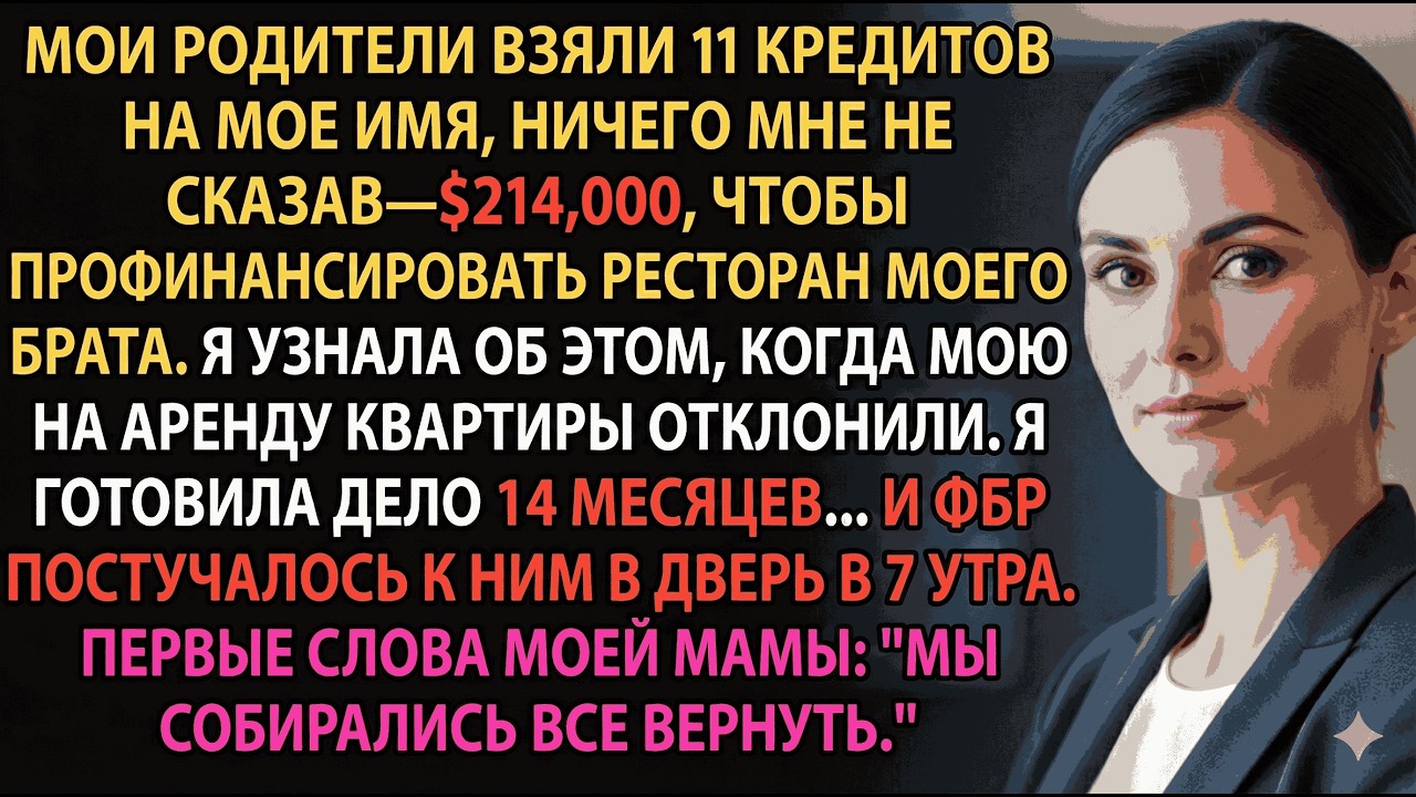 Мои родители взяли кредиты на моё имя для бизнеса брата—ФБР отследило каждый доллар