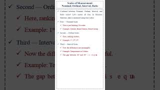 Scales of Measurement Explained | Nominal, Ordinal, Interval, Ratio | MBA Statistics Shorts
