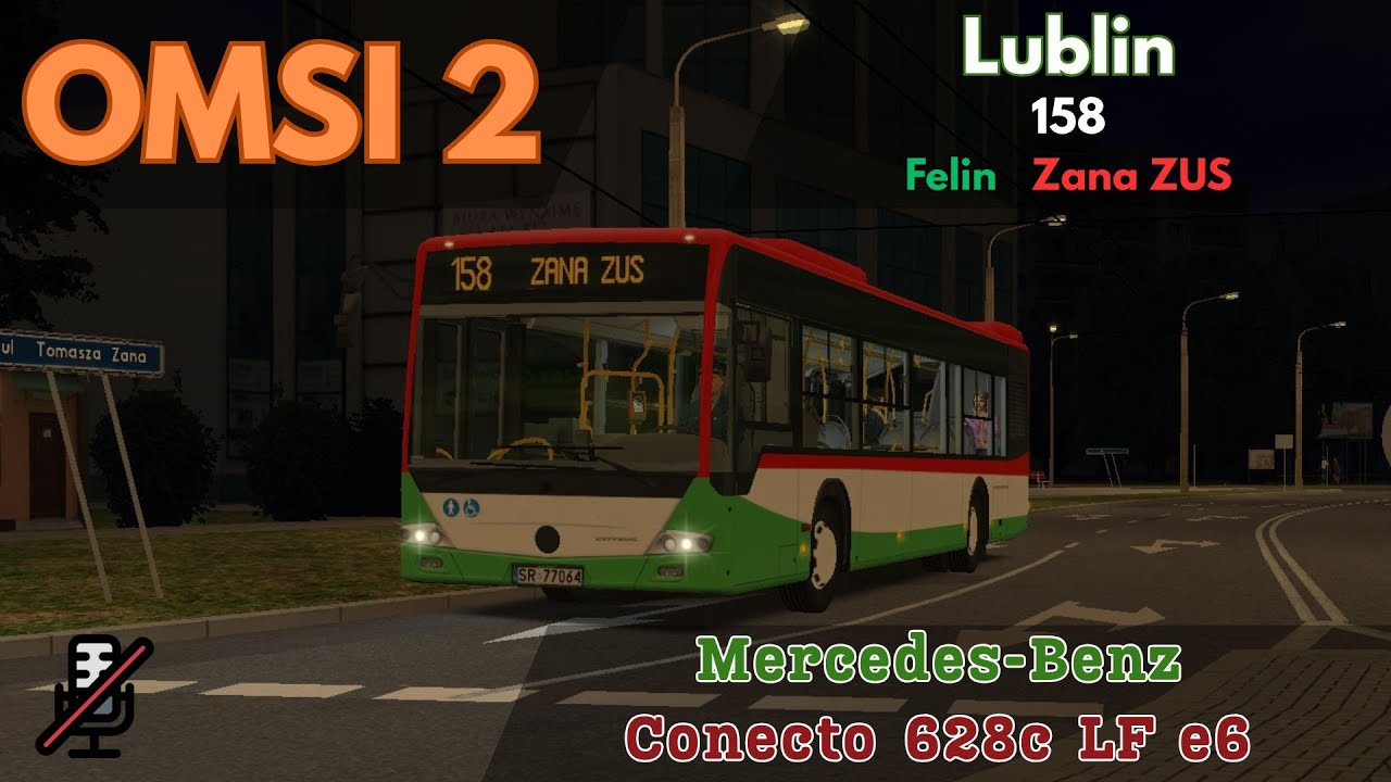 OMSI 2: Late Night Lublin Vibes ✨ | Citybus 628c LF e6 | Route 158 Full Drive (No Commentary)
