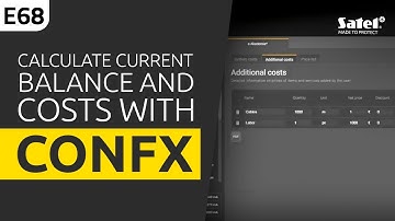 SATEL e-Academy 68: Calculate Current Balance and Total Costs of Alarm Systems with CONFX