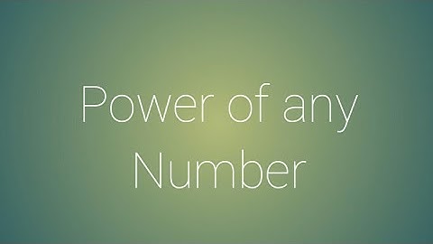 A c++ program that find the power of a number without build in function