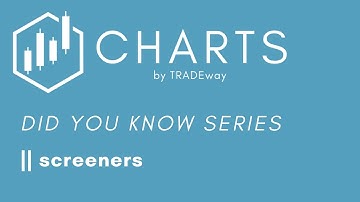 Charts by TRADEway | Did You Know Series | Screeners
