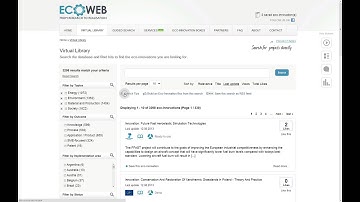 ECOWEB - Virtual Library Tutorial