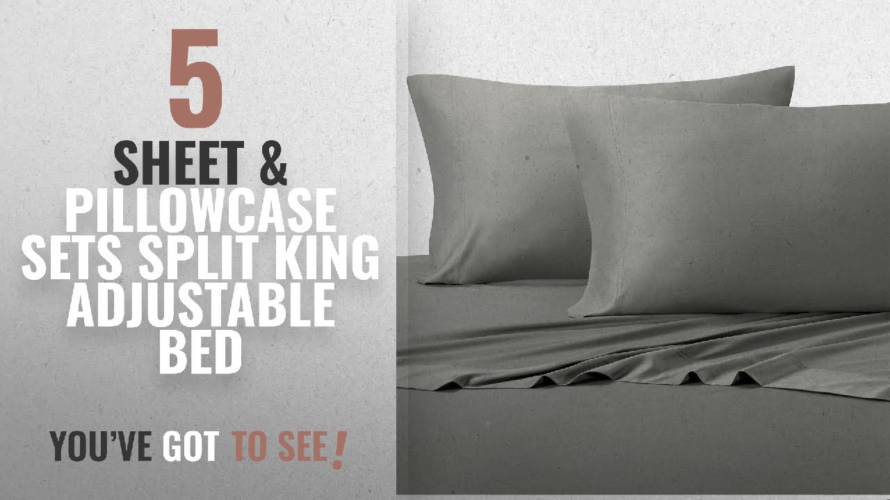 Top 10 Sheet Pillowcase Sets Split King Adjule Bed 2018 Solidgray Split Nightsweats