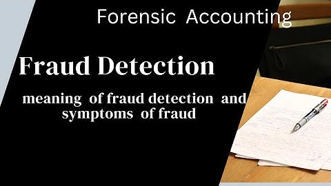 FRAUD DETECTION |MCOM |BCOM |FORENSIC  ACCOUNTING