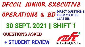 dfccil exam analysis 2021/dfccil exam review today/dfccil jr executive operations and BD analysis