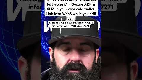 Do not hold your crypto on exchanges or cold wallet make sure you are holding them on Web3 #xrp